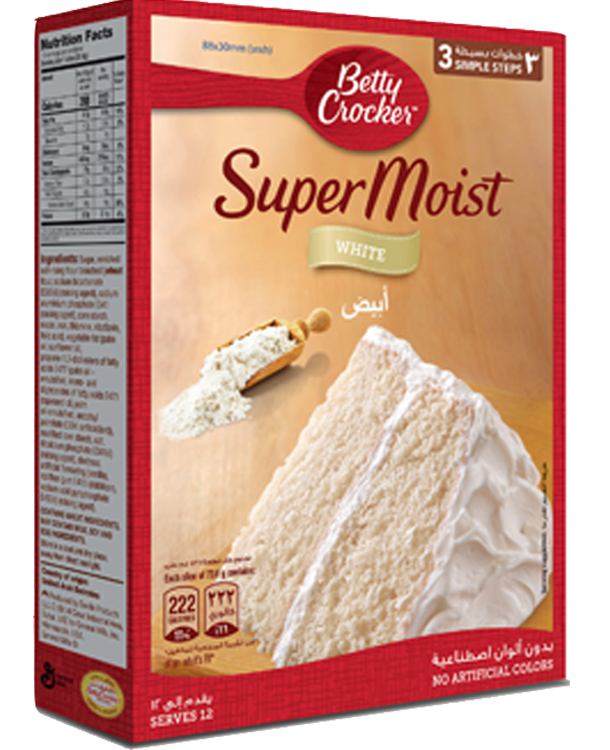 Supermoist White Cake package