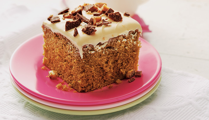 Coffee-Toffee Cake with Caramel Frosting